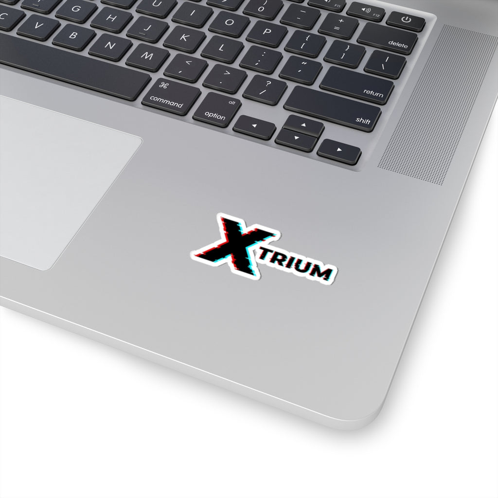 Xtrium Glitch Logo Sticker — Kiss-Cut Laptop Decal