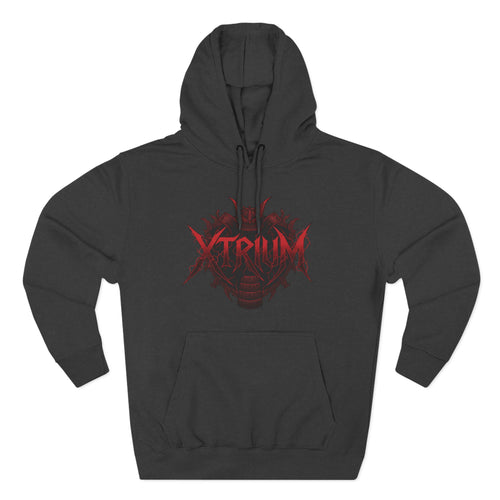 Samurai Graphic Hoodie — XTRIUM Red Moon Fleece Pullover