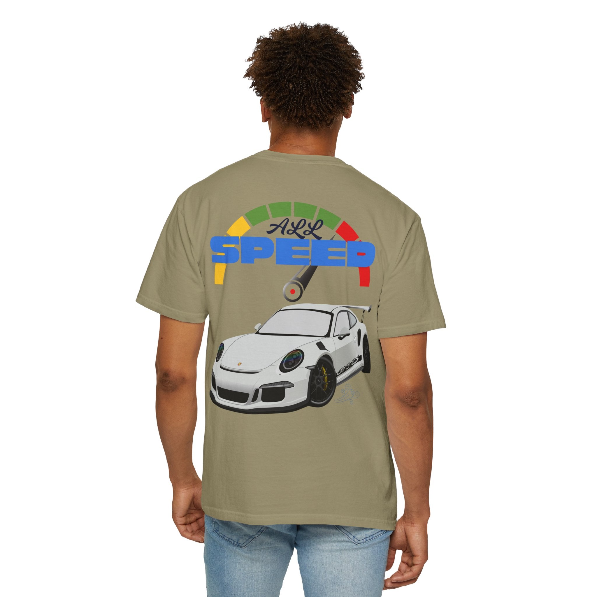 Speed Racing T-Shirt — "All Speed" Car Graphic Tee