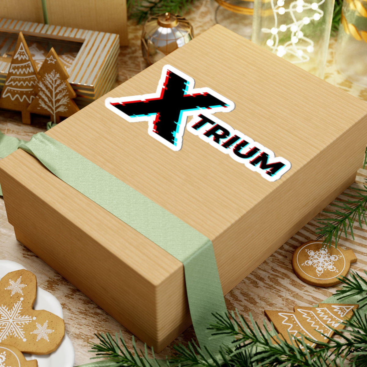 Xtrium Glitch Logo Sticker — Kiss-Cut Laptop Decal