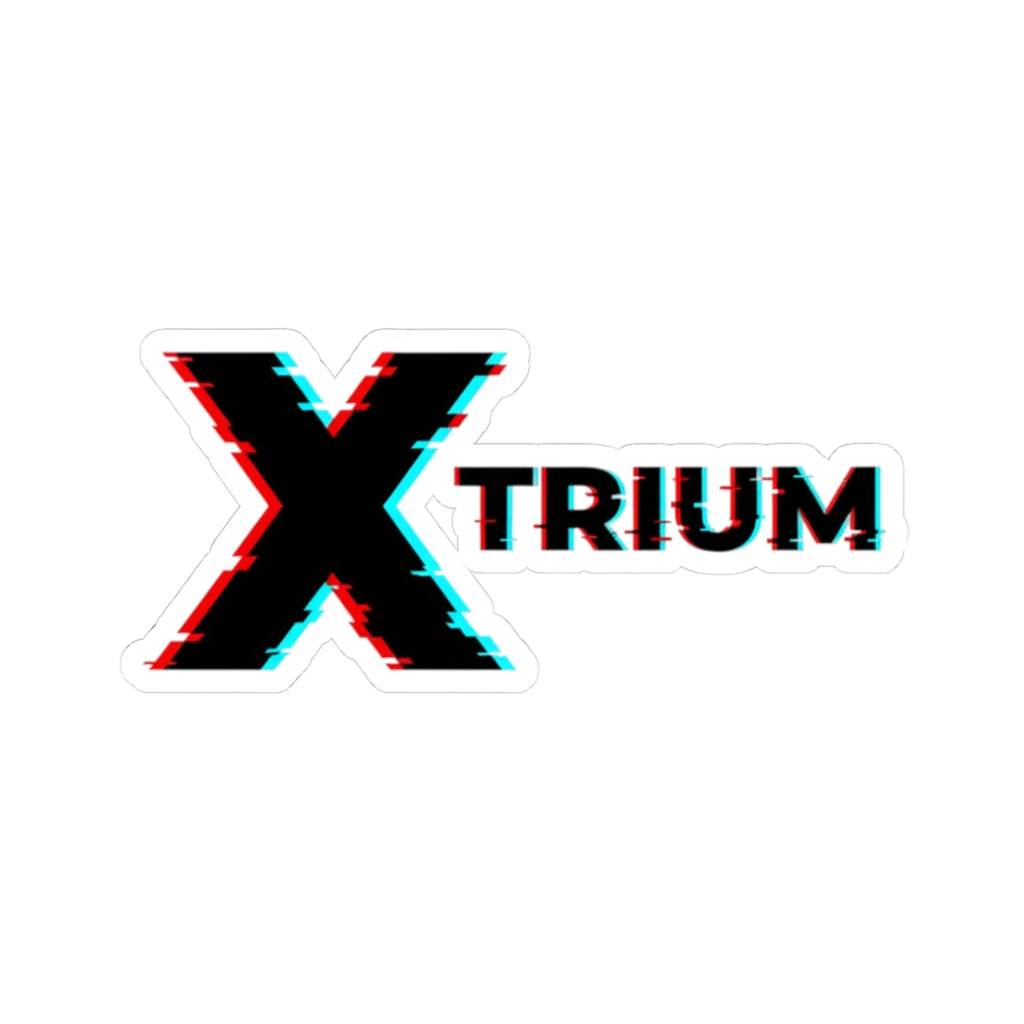 Xtrium Glitch Logo Sticker — Kiss-Cut Laptop Decal