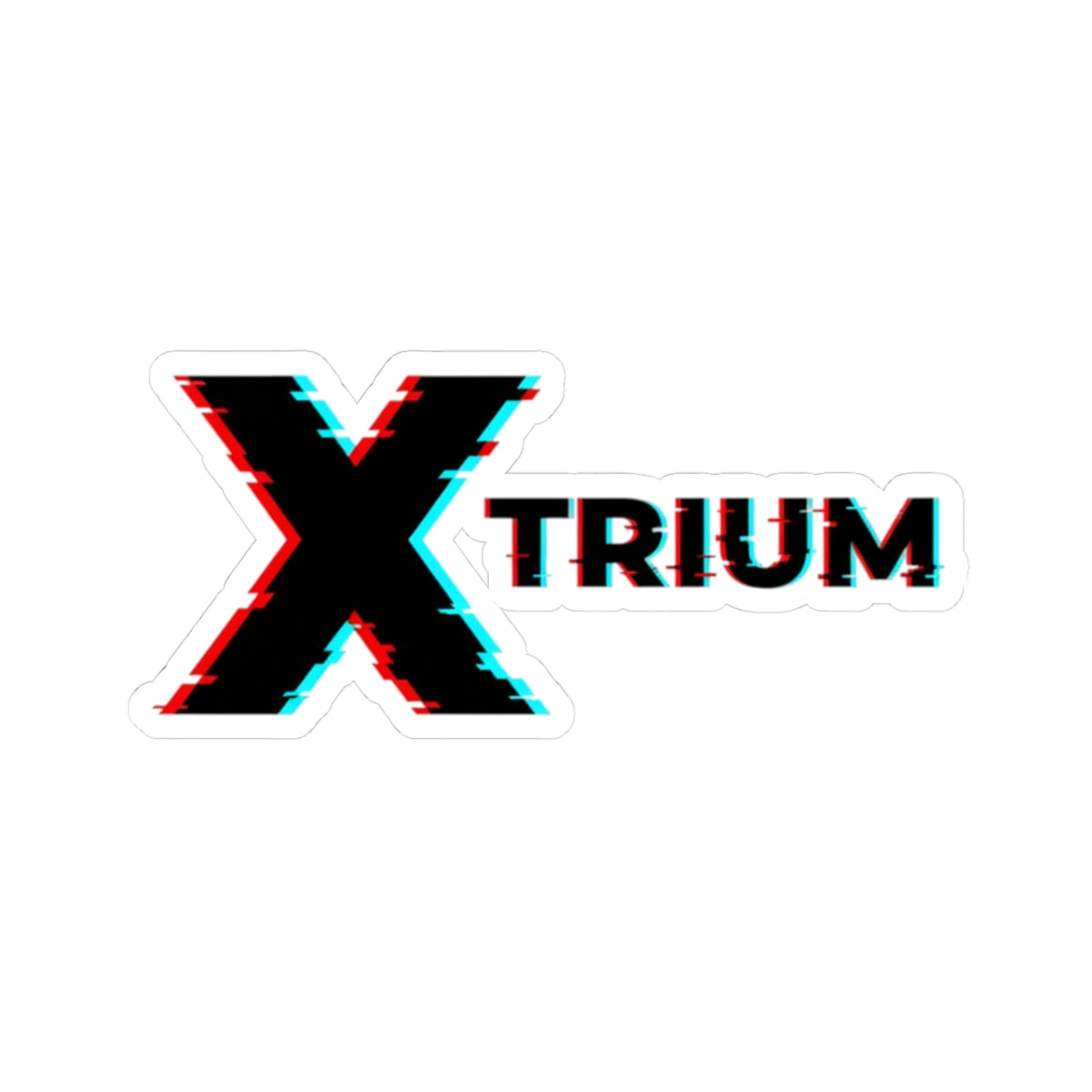 Xtrium Glitch Logo Sticker — Kiss-Cut Laptop Decal