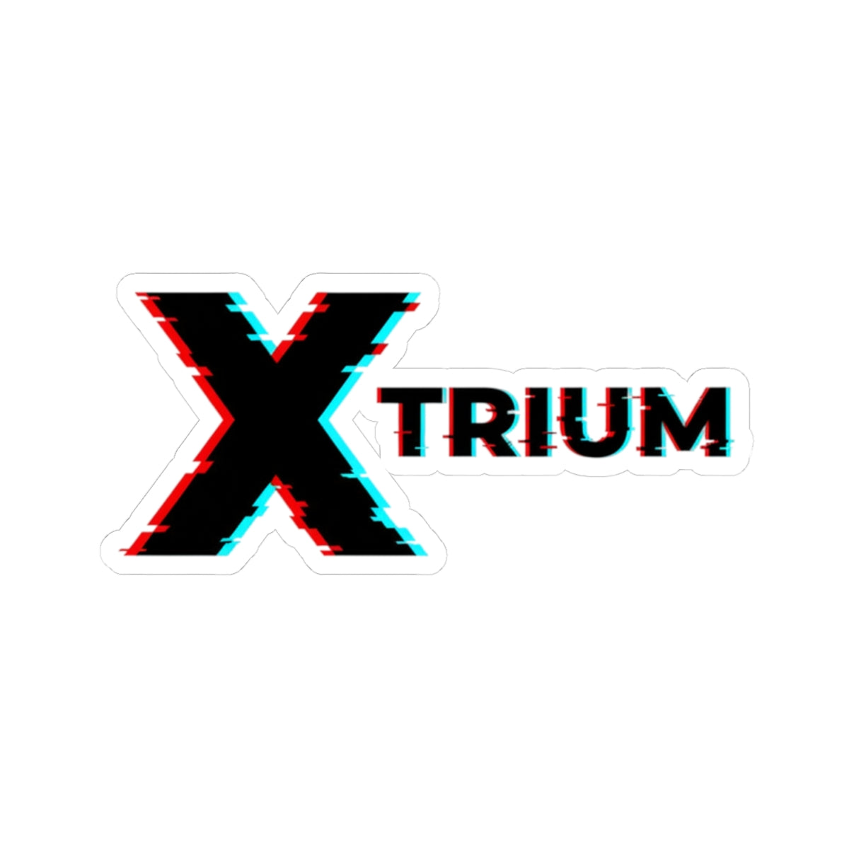 Xtrium Glitch Logo Sticker — Kiss-Cut Laptop Decal