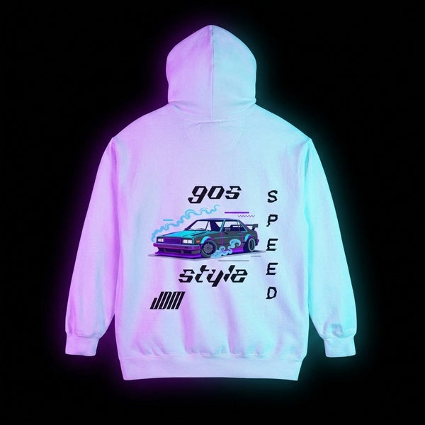 Speed Style Hoodie — 90s Drift Car Graphic Streetwear