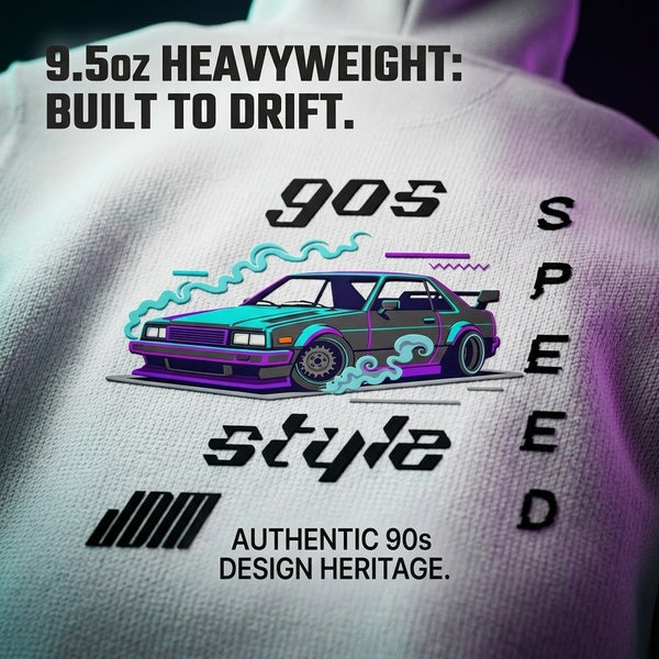 Speed Style Hoodie — 90s Drift Car Graphic Streetwear