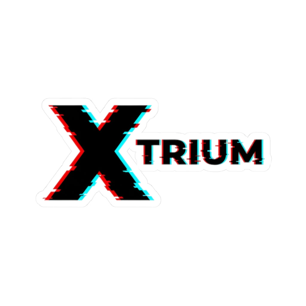 Xtrium Glitch Logo Sticker — Kiss-Cut Laptop Decal
