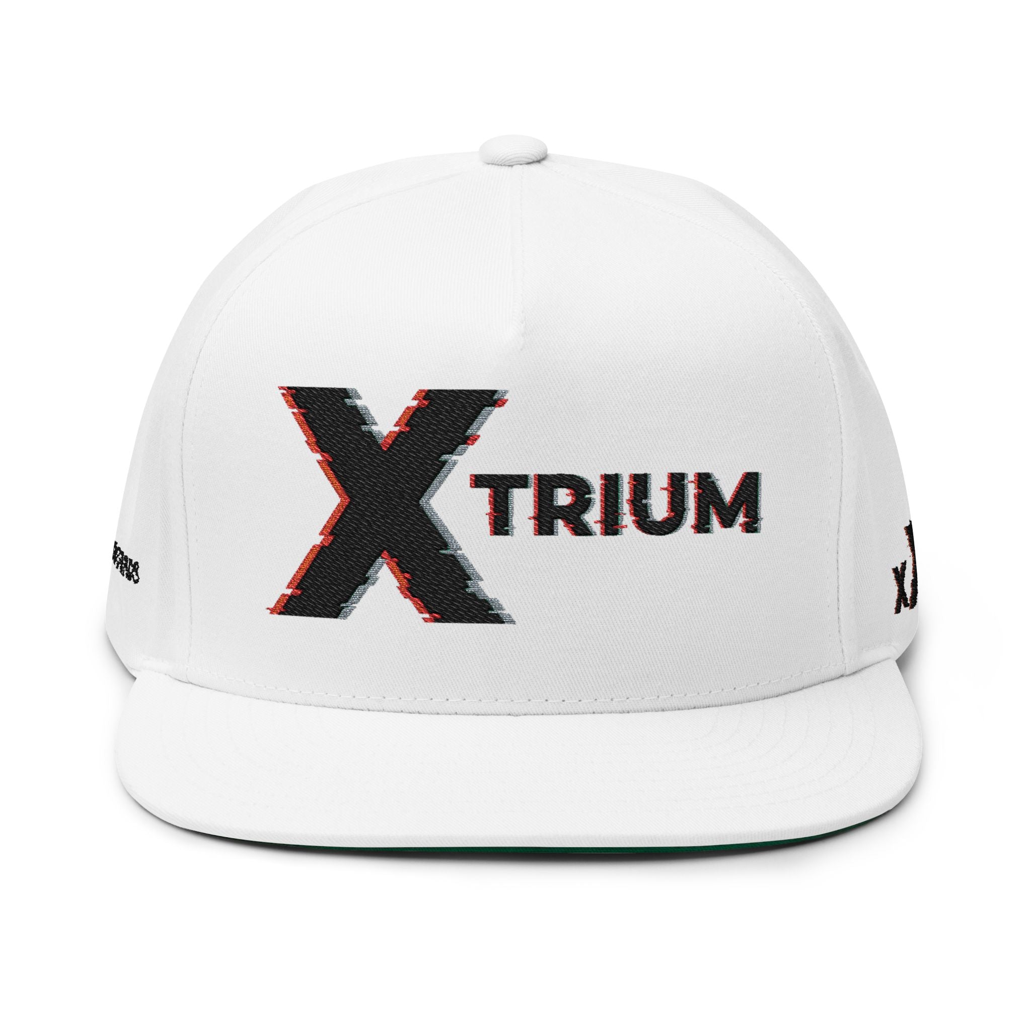Xtrium Embroidered Flat Bill Cap – Bold Logo Snapback Hat