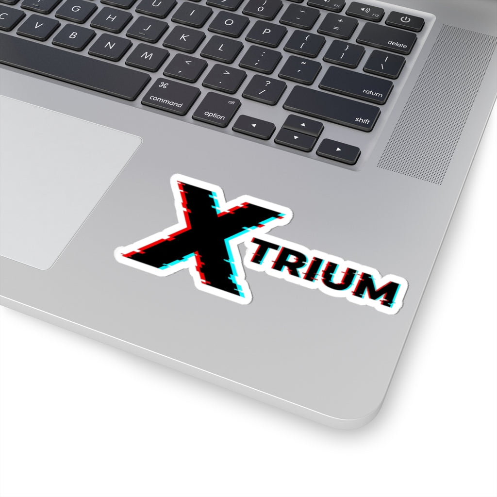Xtrium Glitch Logo Sticker — Kiss-Cut Laptop Decal