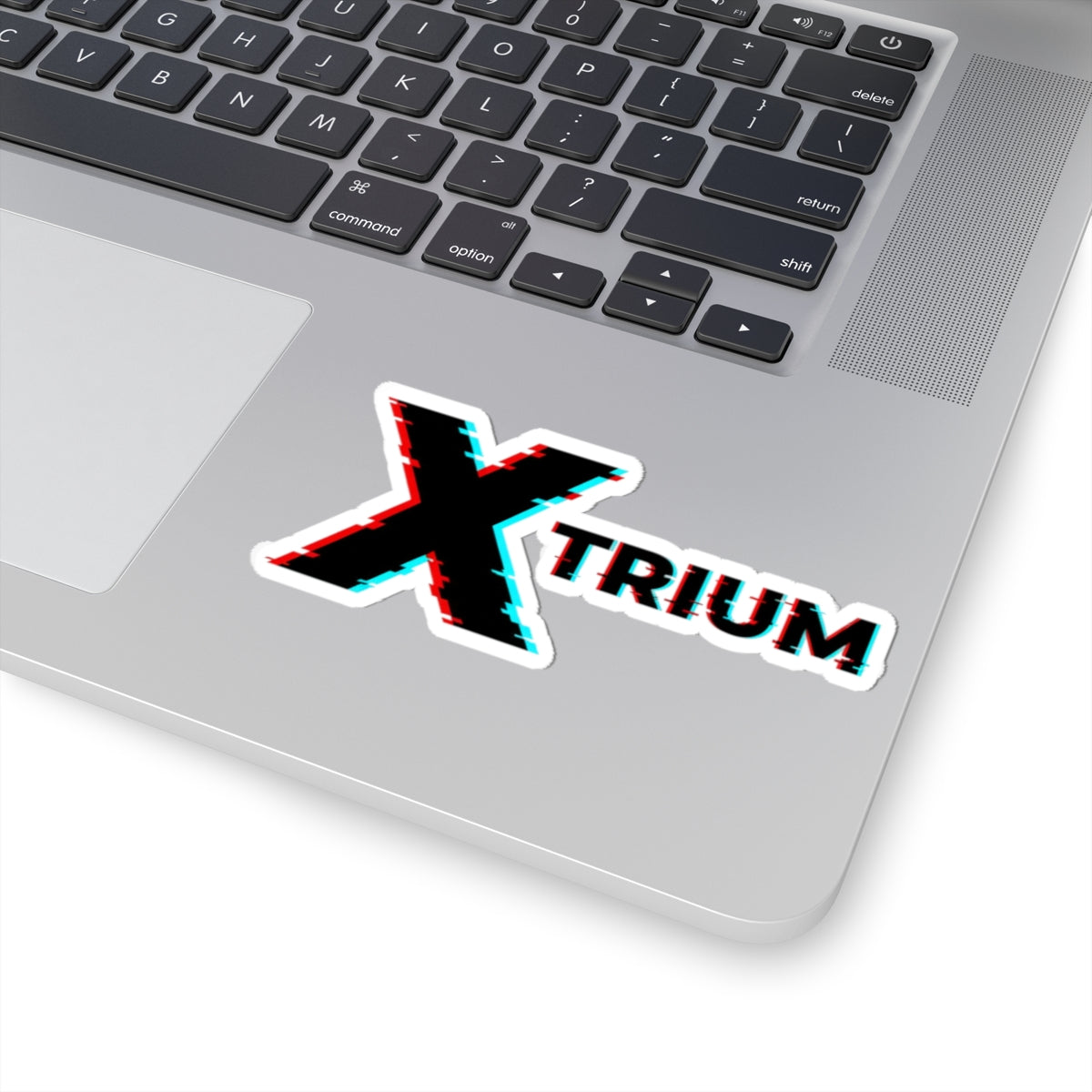 Xtrium Glitch Logo Sticker — Kiss-Cut Laptop Decal