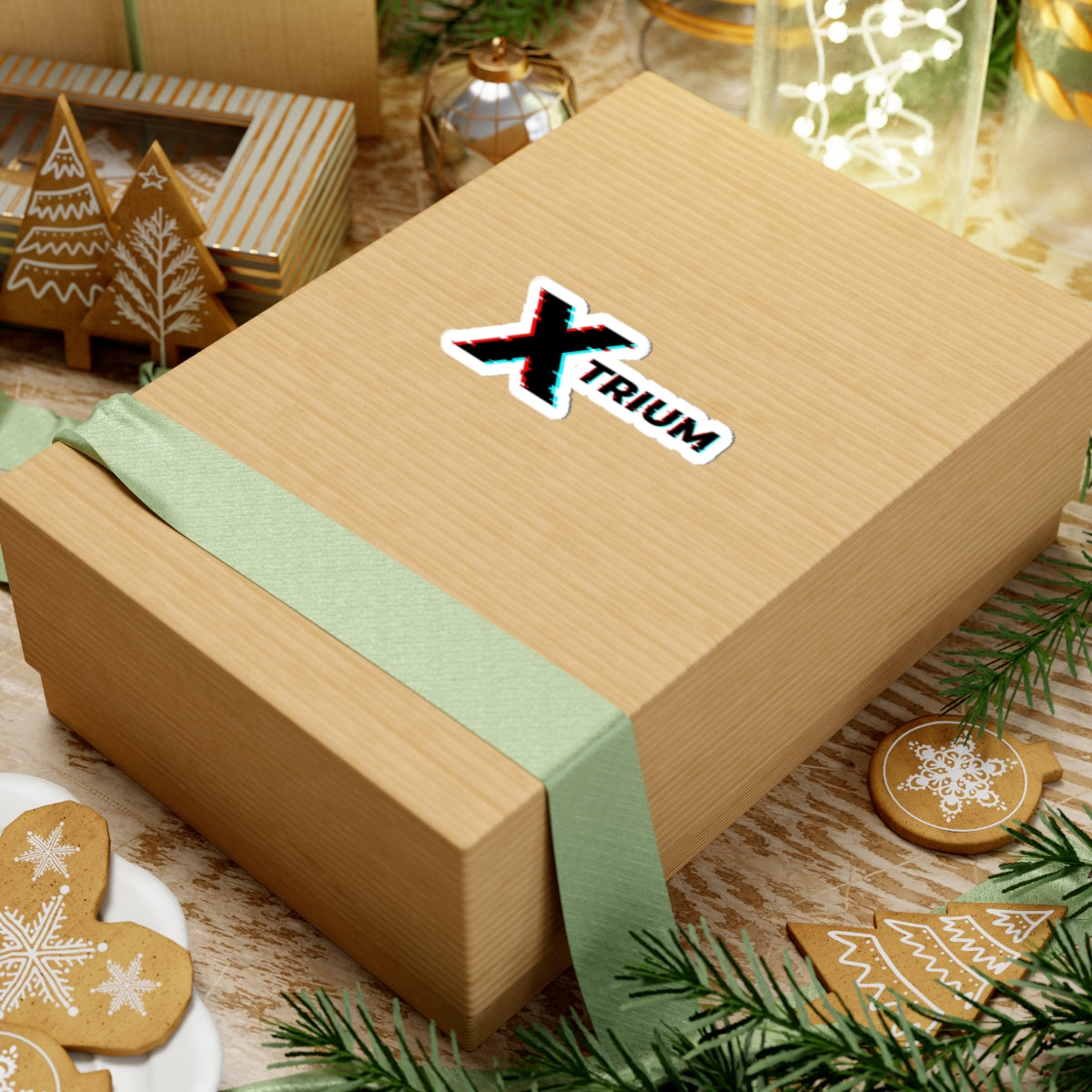 Xtrium Glitch Logo Sticker — Kiss-Cut Laptop Decal