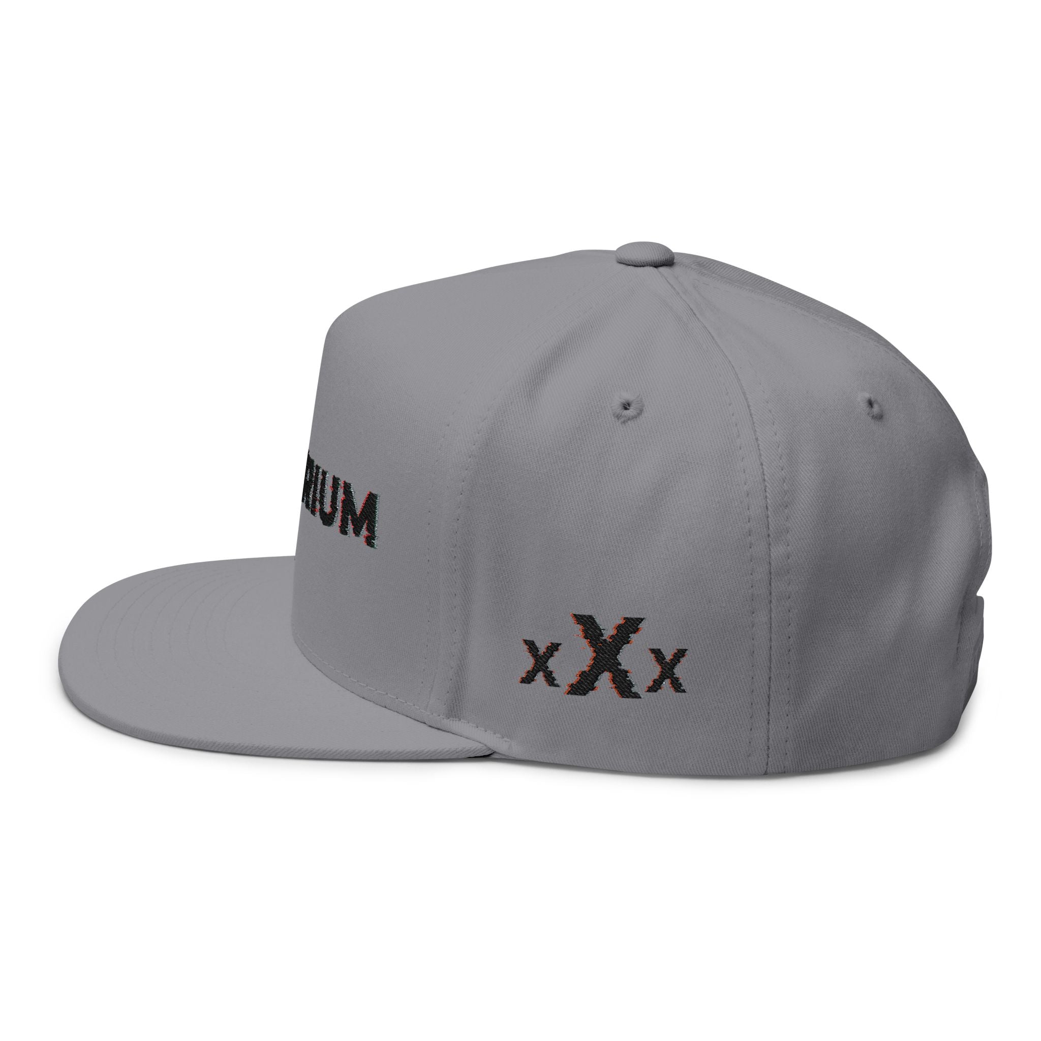 Xtrium Embroidered Flat Bill Cap – Bold Logo Snapback Hat