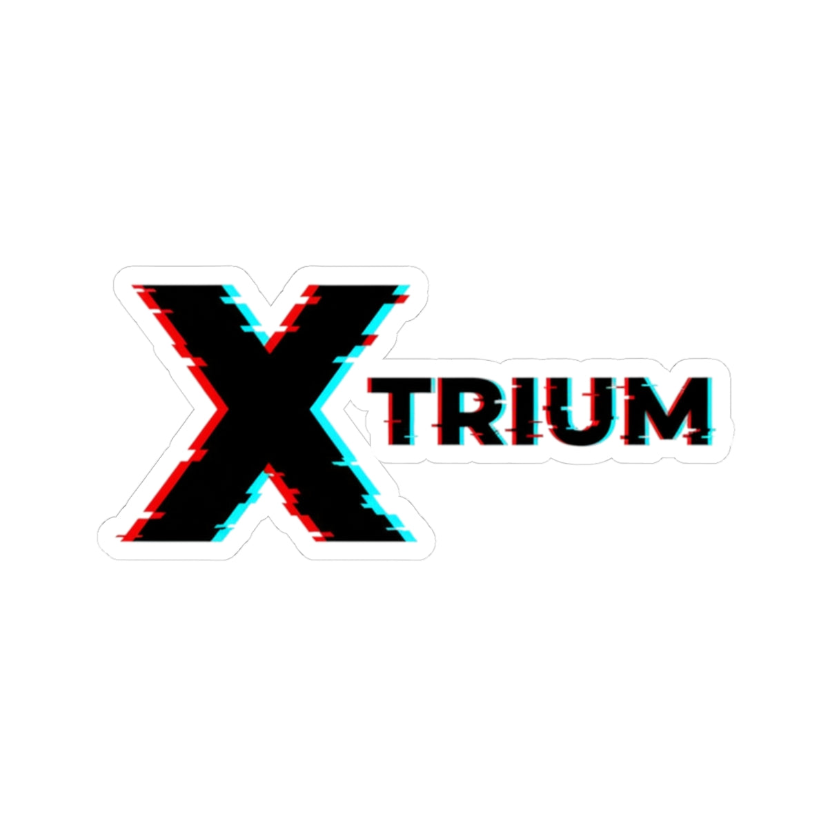 Xtrium Glitch Logo Sticker — Kiss-Cut Laptop Decal